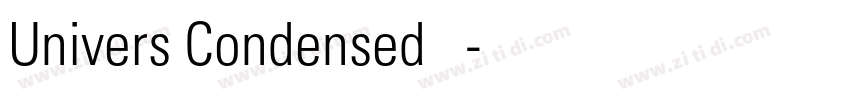 Univers Condensed 粗体字体转换